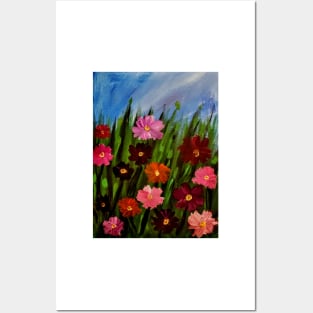 burst of color of wildflowers Posters and Art